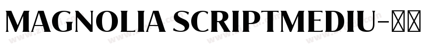 MAGNOLIA SCRIPTMEDIU字体转换